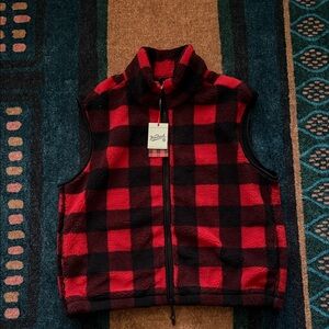 Woolrich x Target Buffalo Check Fleece Vest - Medium